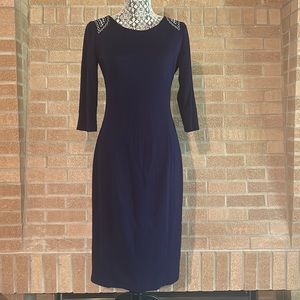 NWT Francesca’s Miami Shoulder Embroidered Open Back Dress Size Medium